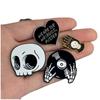 WISH AliExpress Explosiones Joyería al por mayor Europea y Americana Disco de Calavera Halloween Aleación Gota de Aceite Broche Pin
