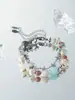 Venta Directa de Fábrica~Pulsera de Cerámica Linda de Dibujos Animados Peculiares de Jingdezhen para Mujeres Diseño de Nicho Dopamina Mejor Amiga Estudiante
