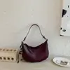 Bolso Bandolera de Cuero con Cera de Aceite Vintage Tipo Dumpling 2026 Nuevo de Moda Versátil Bolso Bandolera Súper Popular de Nicho Bolso de Hombro para Debajo del Brazo