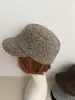 Boina Bouclé Estilo Coreano para Mulheres, Boina Newsboy Engrossada Outono/Inverno, Aquecimento, Temperamento, Boina de Motociclista, Boina Equestre Retrô