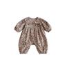 Ropa para Bebé Estilo Coreano 2026, Ropa de Manga Larga para Bebé Niña Primavera y Otoño, Mameluco Elegante con Cuello de Muñeca Floral para Bebé