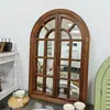 Madeira maciça montado na parede janela curva janela nórdica decoração de interiores criativa pendurado na parede porta-retrato decorativo decoração de parede janela