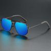 Gafas de sol cuadradas polarizadas de colores para hombre, nuevas 462, para conducir, montar a caballo, de metal, para pesca al aire libre, tinta