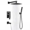 Conjunto de Chuveiro Embutido Transfronteiriço, Conjunto de Chuveiro Quente e Frio Embutido Personalizado, Conjunto Completo de Metais Sanitários de Aço Inoxidável