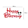 Decoración Suministros Banner Topper para Pastel Set Decoración Festiva Diseño Fiesta de Cumpleaños de Bebé Mickey