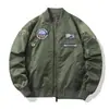 Chaqueta de aviador bordada retro americana para hombre, abrigo holgado de primavera y otoño, chaqueta de trabajo de moda