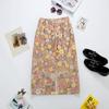 Saia de Lantejoulas Cor Flor Verão Novo Estilo Estilo Chanel Fenda Traseira Comprimento Médio Saia Redutora de Idade Saia de Um Passo 9099