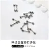 Acessórios de Rebites Populares para Nail Art Transfronteiriços, Tachas Metálicas Estilo Europeu e Americano, Liga Metálica White K Gun Decorações Pretas para Unhas