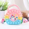 Novo roedor pioneiro saco desenhos animados princesa moeda bolsa de silicone crossbody crianças descompressão bolha música saco de silicone