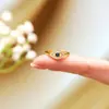 Anillo de Ojo Maligno Diabólico Chapado en Oro de 18 Quilates de Venta Caliente Europea y Americana para Mujer Anillo Abierto Versátil Personalizado para el Dedo Índice Joyería para Manos