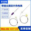 Termopar tipo K grado alimenticio PT100 de mano con enchufe resistencia térmica perforado placa de hierro horno sensor de temperatura para bistec