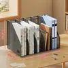 Suporte de Arquivo Multifuncional de Metal Suporte de Armazenamento de Mesa A4 Arquivo de Dados Estante de Livros Estrutura de Classificação de Arquivo Vertical para Desktop