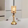 Portavelas Aromático de Cristal de Lujo Ligero Cena a la Luz de Velas Decorativo Transparente Estilo Europeo Adornos para Velas Base para Velas de Sala de Estar