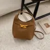 Bolso Pequeño de Mano para Mujer 2025 Invierno Nuevo Bolso de Hombro de Aspecto Elegante Retro para el Trabajo y los Viajes Diarios Bolso Cruzado Tipo Cubo