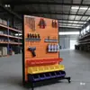 Estante para Tornillos Móvil Organizador de Herramientas de Taller, Estante Carrito de Tornillos de Taller Engrosado de Doble Cara, Carrito con Cajas para Piezas