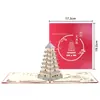 Arquitectura china 3D tarjeta de felicitación tridimensional Pagoda del Ganso Salvaje Grande de Xi'an tarjeta regalo creativo tarjeta de presentación fábrica venta al por mayor
