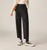 Pantalones de guadaña para mujer de calidad original, nuevo estilo invierno 2023, pantalones harén holgados y de moda, pantalones casuales adelgazantes y cálidos