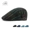 Nueva Gorra de Béisbol para Mujer Primavera y Verano 2025 con Hilo Colorido Personalizado, Boina de Mezclilla Lavada, Gorra Retro Británica Adelantada para Hombre