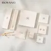 Cajas de Empaque para Pendientes Transfronterizas con Acabado de Alta Gama, Cajas de Joyería para Pendientes de Tapa y Base, Cajas de Empaque para Joyería de Pendientes Ecológicas, Hechas a Medida