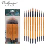 Suministro Exclusivo Transfronterizo de Set de Pinceles de Nylon de 10 Piezas para Estudiantes de Arte, Pinceles Especializados para Acuarela y Gouache, Mayoreo