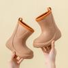 Galochas Infantis Novo Estilo Sola Grossa Cano Alto Fashion Impermeável Antiderrapante Sapatos de Chuva Tendência para Exterior Todas as Estações Sapatos de Borracha