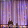 Lámpara de Cortina de Alambre de Cobre LED Transfronteriza Lámpara de Barra de Hielo de Alambre de Cobre Lámpara de Cascada de Cielo Estrellado USB de Ocho Funciones Ambiente Interior