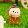 Boneca de animal do zodíaco resina luminosa fofa desenho animado DIY enfeites de mesa de escritório materiais para joias atacado