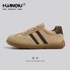 Zapatos de entrenamiento universales de piel esmerilada para mujer, primavera y otoño 2024, nuevos, retro, combinables, con suela blanda, informales, planos, con cordones.