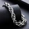 Pulsera Transfronteriza de Acero de Titanio para Hombres, No se Desvanece, Lujo Ligero, Sensación de Alta Gama, Joyería Versátil Hip-Hop, Accesorios Retro Simples y Únicos para Mujeres