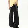 Pantalones casuales tipo workwear de dopamina de corte holgado para hombre, diseño nuevo y moderno, cintura elástica versátil, pantalones largos de retazos