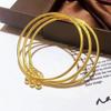 Pulsera Carácter Fu Shajin Sansheng III de Vietnam Color Dorado para Mujer Loto Loto Marca Fu Pulsera Sencilla Voz al Agitar Suministro en Vivo