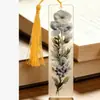 Marcador de Páginas Acrílico Transparente 2D Marcador de Flores Creativo Suministros de Estudio para Estudiantes Papelería Regalo Regalo Creativo