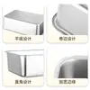 Lavabo Rectangular de Acero Inoxidable Cuidadosamente Seleccionado con Diseño Antisalpicaduras, Lavabo Integrado de Estilo Abierto para Baño de Mascotas, Arenero Grande para Gatos