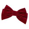 Horquilla con lazo de terciopelo rojo vintage para mujer, elegante y de alta gama, combinable con todo, para otoño e invierno, para la cabeza.