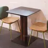 Mesa de Comedor Comercial Cuadrada Transfronteriza para Tiendas de Té de Leche y Restaurantes de Comida Rápida, Admite Personalización Según las Dimensiones Proporcionadas