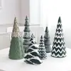 Decoraciones navideñas árbol de Navidad verde oscuro adornos para el hogar gabinete escritorio adornos creativos fiesta navideña árbol de Navidad