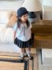 Verano 2025 Ropa Nueva para Niños Estilo Coreano Ropa para Niños Camisa de Manga Corta Estilo Universitario para Niñas Camisa para Jardín de Niños para Niñas