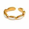 Anillo de Grano de Arroz de Venta Caliente Europea y Americana Moda Versátil Ajustable Apilable Abierto Joyería de Fábrica Estilo Comercio Exterior
