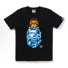 Suministro Mayorista Transfronterizo de Marca de Moda, Dropshipping de Comercio Exterior, Camiseta de Manga Corta Pesada Bape Cabeza de Mono Tiburón 230g 30