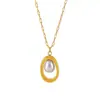 Colar de Pérolas em Lingote de Ouro de Aço Inoxidável Miduoduo Pequeno e Fashion 18K Ouro Real Colar de Nicho Joias Atacado para Mulheres