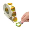 Filme Raspa-Raspadinha Redondo a Laser de 1 polegada Revestimento de Cartão Raspa-Raspadinha Adesivo Raspa-Raspadinha Laser Dourado 1000 Peças/Rolo