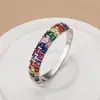 Pulseira de cobre banhado a ouro com zircônia colorida incrustada, pulseira com fivela de personalidade e moda, atacado