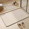 Tapete de Chão para Banheiro Transfronteiriço, Tapete Absorvente de Água Antiderrapante para Banheiro, Tapete de Terra de Diatomáceas para Porta de Vaso Sanitário, Tapete de Chão Fácil de Limpar de Secagem Rápida