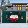 Tapeçaria de porta de garagem externa de Natal, pano de fundo para decoração de festa de fim de ano com pano pendurado, tamanho grande