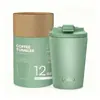 Caneca de café personalizada nova de 12 oz, transfronteiriça de aço inoxidável 304, copo térmico de gelo portátil para uso externo em carro