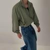 Chaqueta de trabajo con cuello alto MYQ para hombre, primavera y otoño, estilo coreano, holgada, moderna, de color sólido, de alta calidad, con cremallera corta