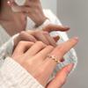 Anillo de plata esterlina 925 con circonita de diamante flash, estilo ins para mujer, nicho de alta gama, anillo de lujo ligero, pulsera para dedo índice que no se desvanece, venta al por mayor