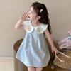 Vestido de Niña Verano 2026 Estilo Nuevo Vestido Princesa con Cuello de Muñeca para Niños Vestido Casual de Longitud Media de Moda para Bebé Moderno