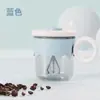 Taza Mezcladora Automática Estilo Macarrón Linda del Fabricante, Segura para Uso Doméstico, Taza de Leche Multifuncional Giratoria, Taza de Té de Leche