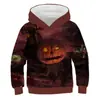Moletom Casual com Capuz Estampado Digital 3D de Abóbora Popular Europeia e Americana para Halloween Venda Direta da Fábrica para Adultos